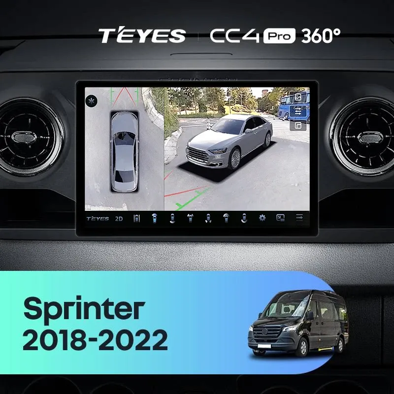 Штатная магнитола Teyes CC4 Pro 360 8/128 Mercedes-Benz Sprinter (2018-2022) F1 (11")