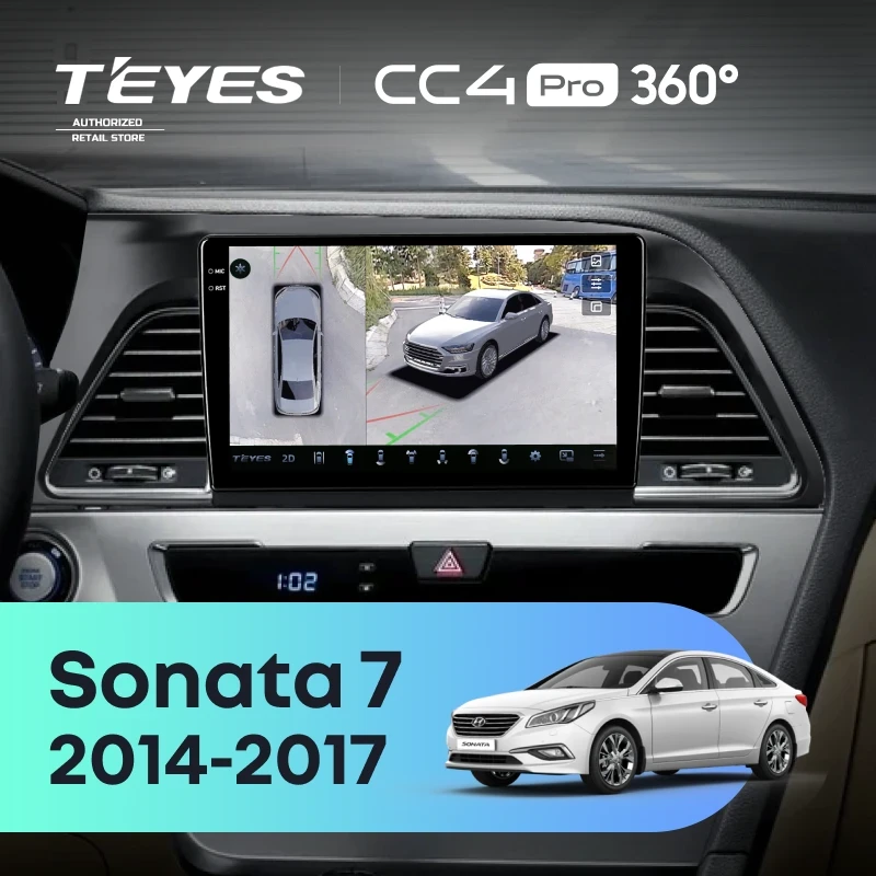 Штатная магнитола Teyes CC4 Pro 360 12/256 Hyundai Sonata 7 LF (2014-2017)