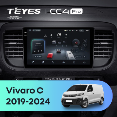 Штатная магнитола Teyes CC4 Pro 8/128 Opel Vivaro C (2019-2024)