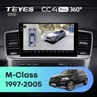 Штатная магнитола Teyes CC4 Pro 360 12/256 Mercedes-Benz M-Class I W163 ML (1997-2005) Тип-B