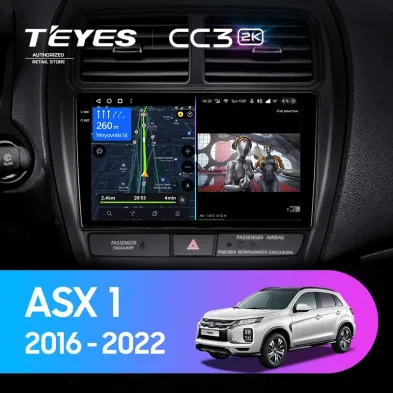 Штатная магнитола Teyes CC3 2K 360 6/128 Mitsubishi ASX (2016-2022) Тип-A