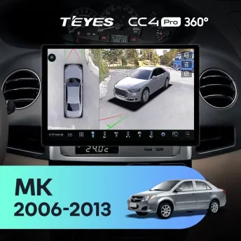 Штатная магнитола Teyes CC4 Pro 360 8/128 Geely MK 1 (2006-2013) (13")