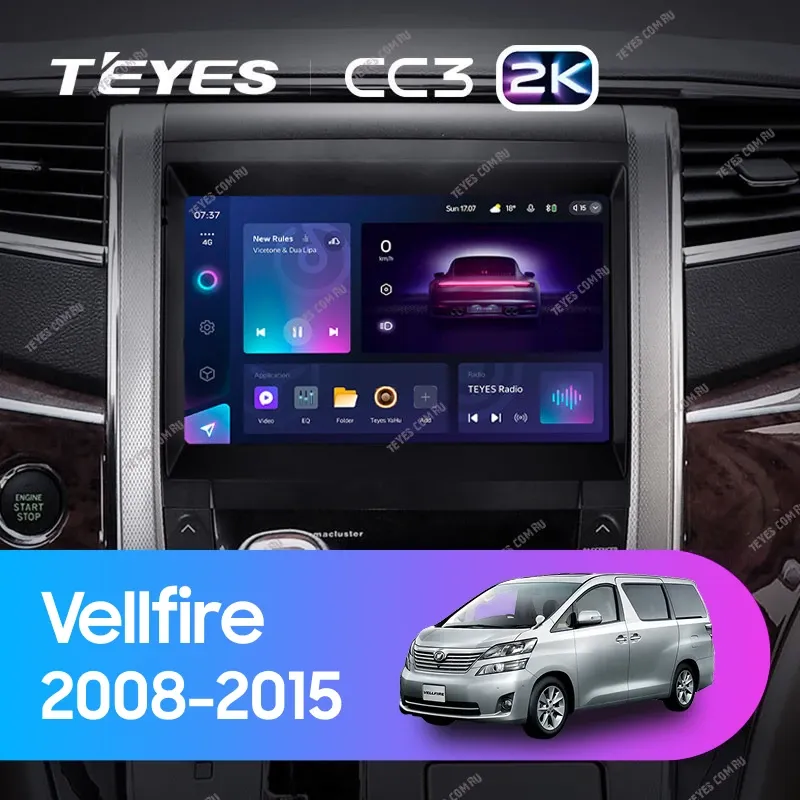 Штатная магнитола Teyes CC3 2K 360 6/128 Toyota Vellfire (2008-2015)
