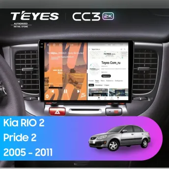 Штатная магнитола Teyes CC3 2K 4/32 Kia Rio 2 (2005-2011) F2 (11")