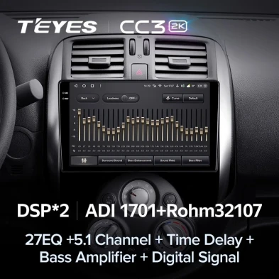 Штатная магнитола Teyes CC3 2K 6/128 Nissan Sunny Versa C17 (2012-2014)