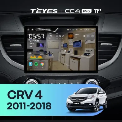 Штатная магнитола Teyes CC4 Pro 12/256 Honda CR-V 4 RM RE (2011-2018) Тип-B (11") 9 inch
