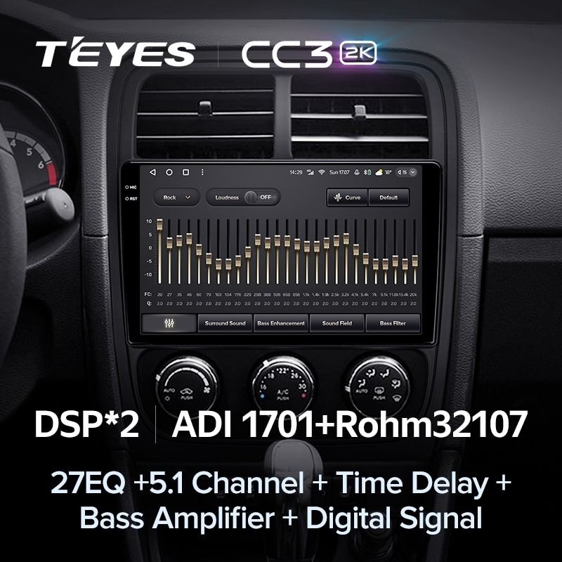 Штатная магнитола Teyes CC3 2K 6/128 Dodge Caliber PM (2009-2013)