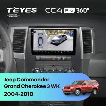 Штатная магнитола Teyes CC4 Pro 360 12/256 Jeep Grand Cherokee 3 WK (2004-2010)