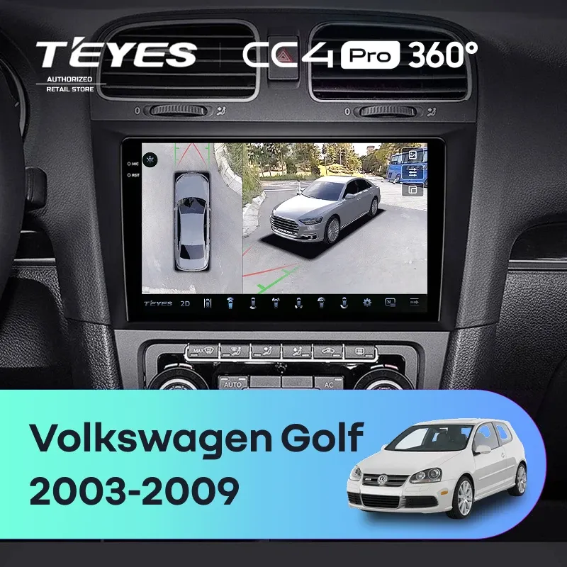 Штатная магнитола Teyes CC4 Pro 360 12/256 Volkswagen Golf (2003-2009)