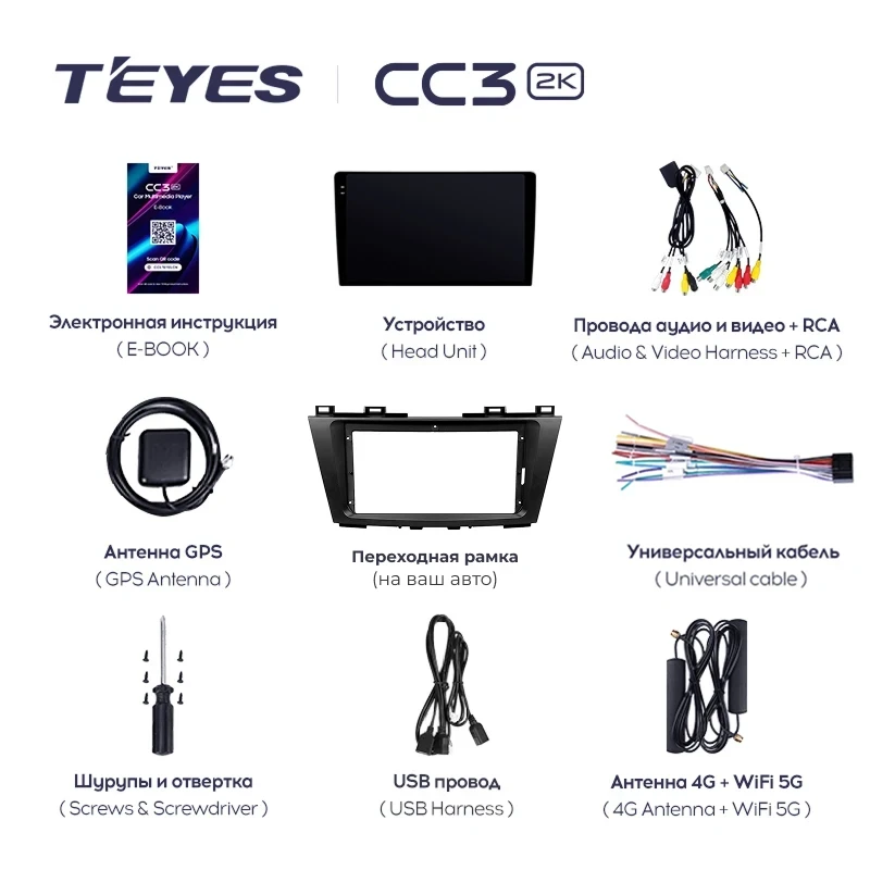 Штатная магнитола Teyes CC3 2K 4/64 Volkswagen Golf 5 (2003-2009) F2
