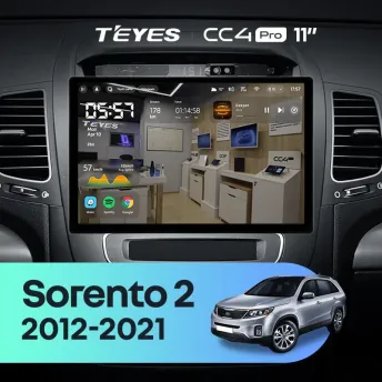 Штатная магнитола Teyes CC4 Pro 8/128 Kia Sorento 2 II XM (2012-2021) F1 (11")