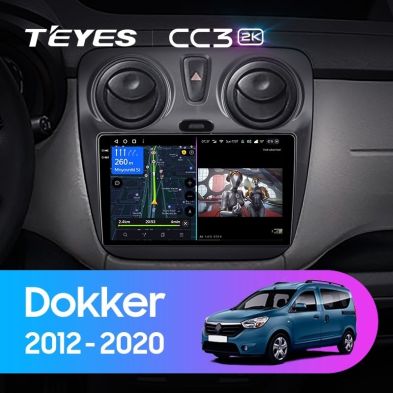 Штатная магнитола Teyes CC3 2K 4/64 Renault Dokker (2012-2020)