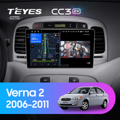 Штатная магнитола Teyes CC3 2K 4/32 Hyundai Verna 2 (2006-2011)