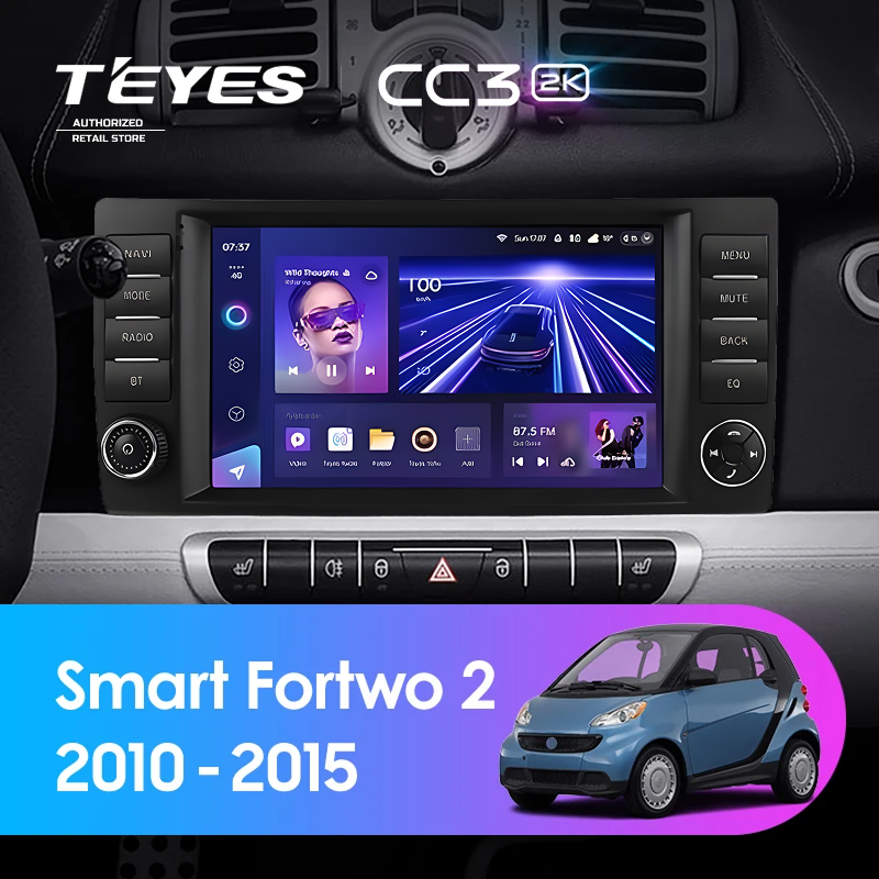 Штатная магнитола Teyes CC3 2K 6/128 Mercedes-Benz Smart Fortwo 2 (2010-2015) F2