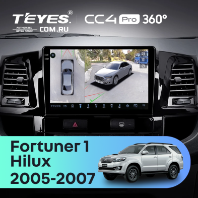 Штатная магнитола Teyes CC4 Pro 360 8/128 Toyota Hilux (2005-2007) F2