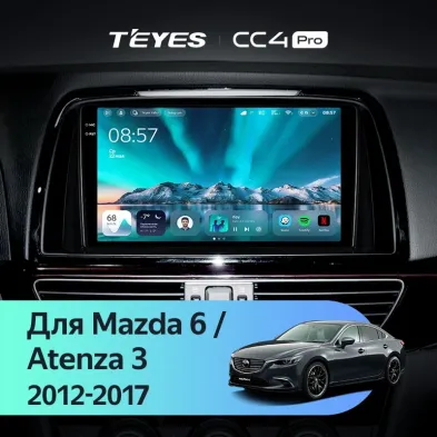 Штатная магнитола Teyes CC4 Pro 12/256 Mazda 6 GL GJ (2012-2017) Тип-A