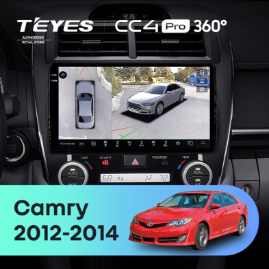 Штатная магнитола Teyes CC4 Pro 360 12/256 Toyota Camry 7 XV 50 55 (2012-2014) Америка