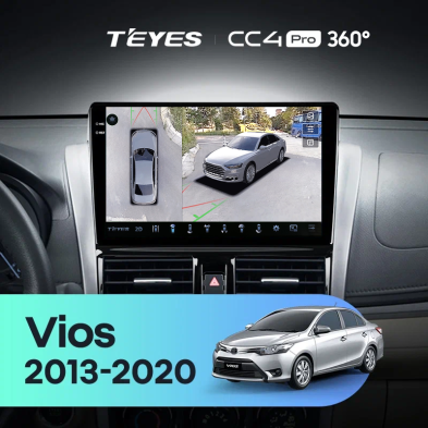 Штатная магнитола Teyes CC4 Pro 360 8/128 Toyota Vios XP150 (2013-2020)