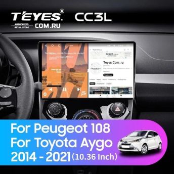 Штатная магнитола Teyes CC3L 4/32 Peugeot 108 (2014-2021) F1