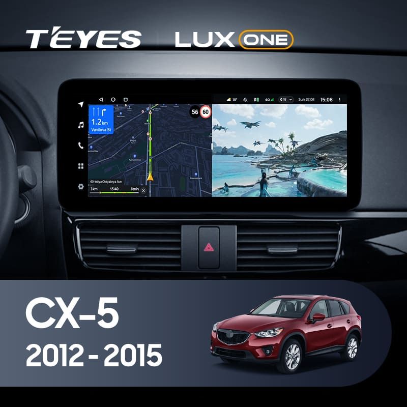 Штатная магнитола Teyes LUX ONE 4/32 Mazda CX-5 (2012-2015) Тип-C