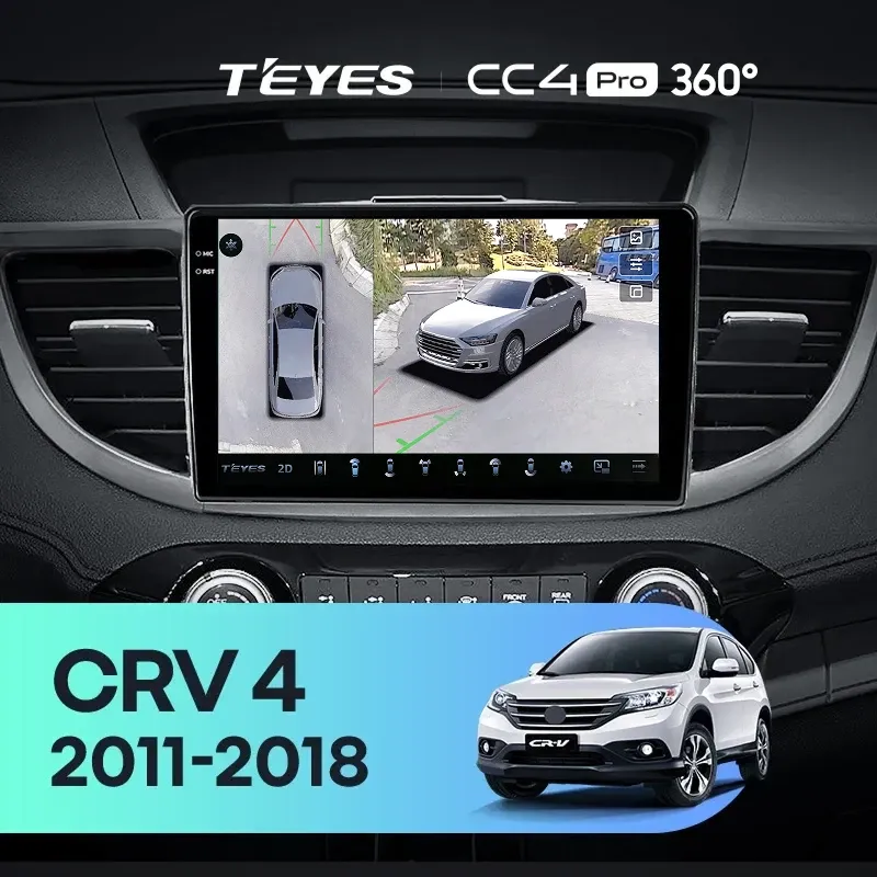 Штатная магнитола Teyes CC4 Pro 360 8/128 Honda CR-V 4 RM RE (2011-2018) 9" Тип-B