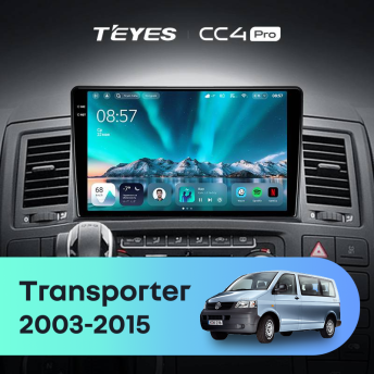 Штатная магнитола Teyes CC4 Pro 12/256 Volkswagen Transporter T5 (2003-2015)