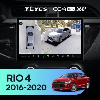 Штатная магнитола Teyes CC4 Pro 360 8/128 Kia Rio 4 (2016-2019) Тип-B (13")