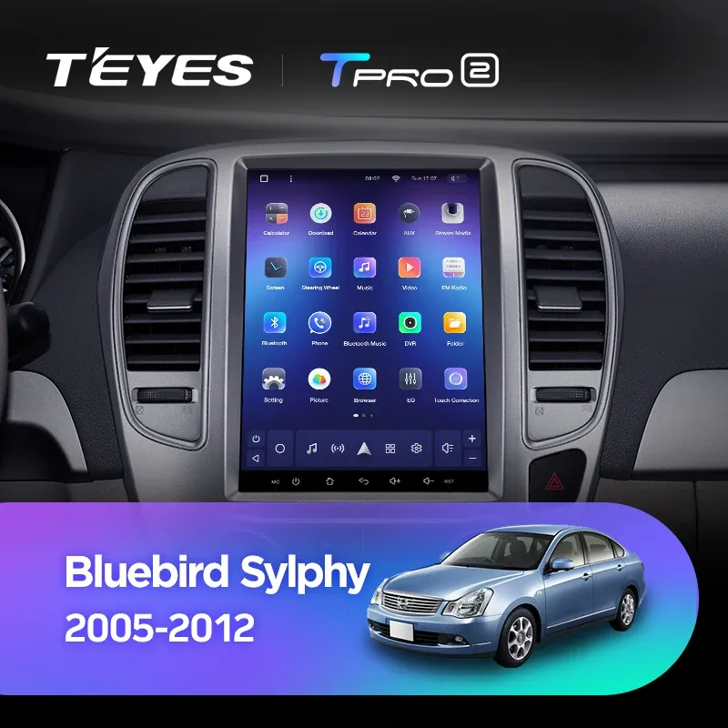 Штатная магнитола Tesla style Teyes TPRO 2 4/32 Nissan Bluebird Sylphy G11 (2005-2012)