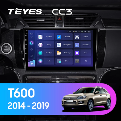 Штатная магнитола Teyes CC3 4/32 Zotye T600 (2014-2019)
