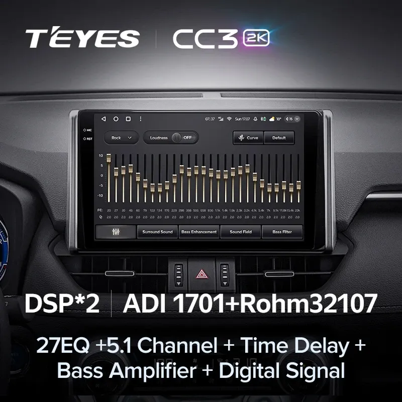 Штатная магнитола Teyes CC3 2K 6/128 Toyota RAV4 5 XA50 (2018-2023) F2 Тип-A