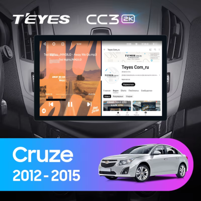 Штатная магнитола Teyes CC3 2K 4/32 Chevrolet Cruze J300 J308 (2012-2015) (11&quot;)