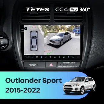 Штатная магнитола Teyes CC4 Pro 360 8/128 Mitsubishi Outlander Sport (2015-2022) Тип-A