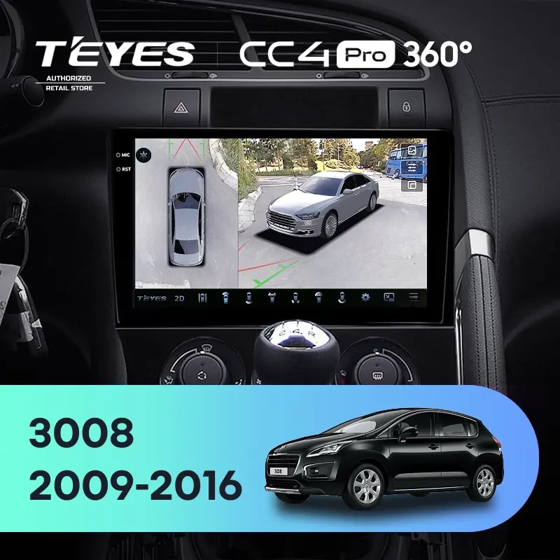 Штатная магнитола Teyes CC4 Pro 360 12/256 Peugeot 3008 1 (2009-2016) F1