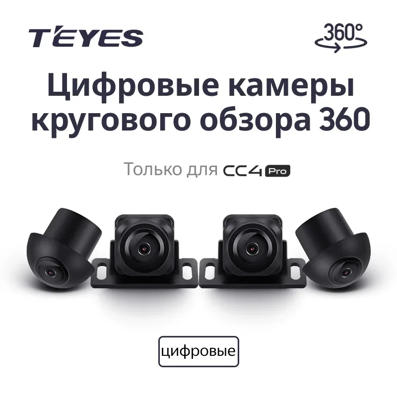 Цифровые камеры кругового обзора Teyes Digital 360° для CC4 PRO (Круглые)