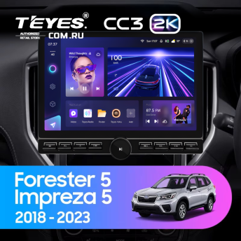 Штатная магнитола Teyes CC3 2K 6/128 Subaru Forester 5 (2018-2023) (13" с кнопками)