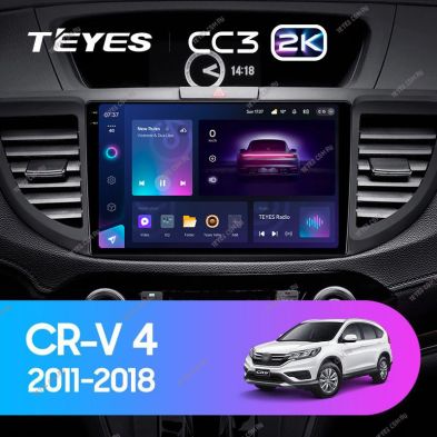 Штатная магнитола Teyes CC3 2K 6/128 Honda CR-V 4 RM RE (2011-2018) 9" Тип-B