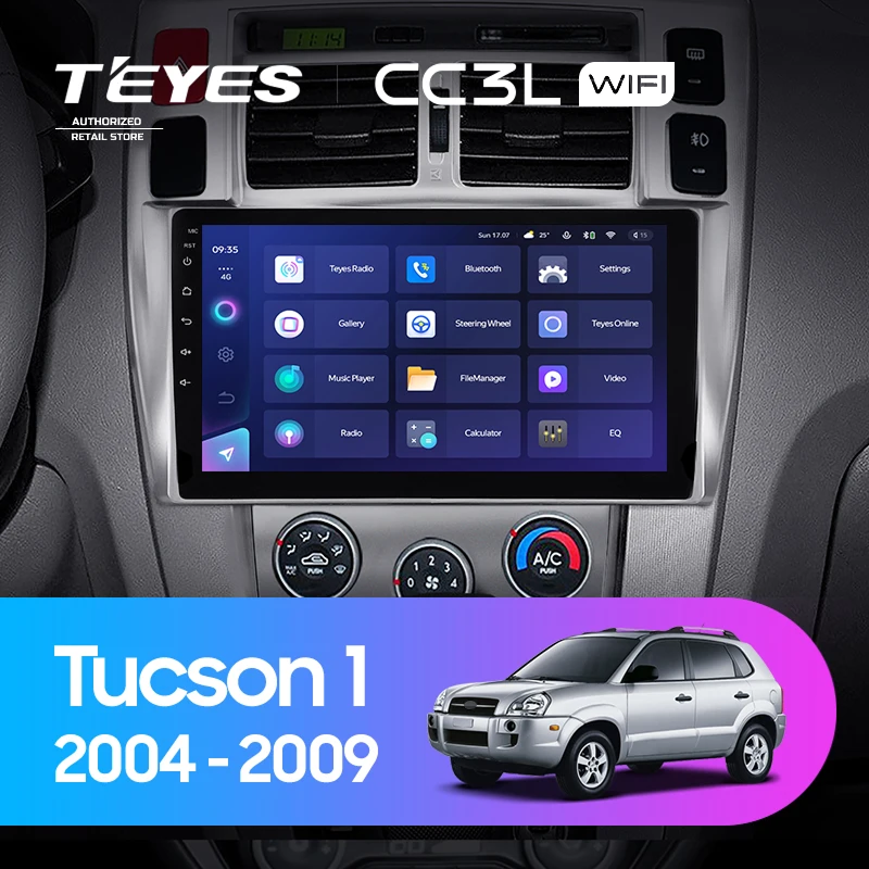 Штатная магнитола Teyes CC3L WiFi 2/32 Hyundai Tucson 1 (2004-2009)