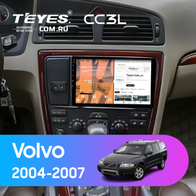 Штатная магнитола Teyes CC3L 4/64 Volvo XC70 V70 (2004-2007)