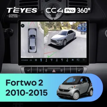 Штатная магнитола Teyes CC4 Pro 360 8/128 Mercedes-Benz Smart Fortwo 2 (2010-2015) F1 (13")