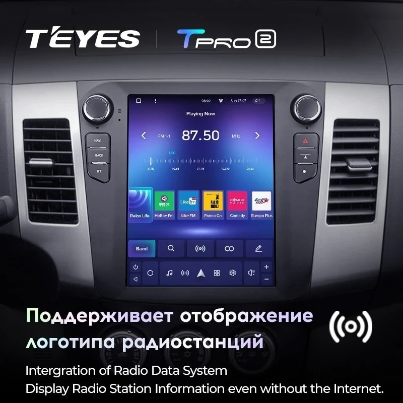 Штатная магнитола Tesla style Teyes TPRO 2 4/32 Mitsubishi Outlander 2 CW0W (2005-2013) Тип-B