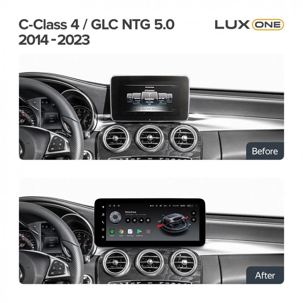 Штатная магнитола Teyes LUX ONE 6/128 Mercedes-Benz GLC-Class X253 (NTG 5.0) (2014-2023)