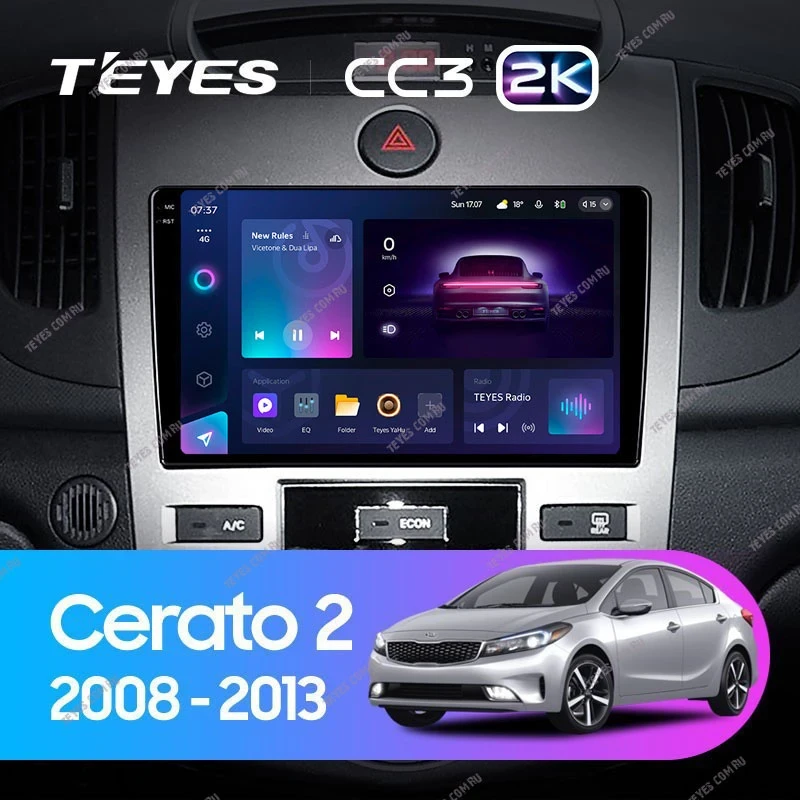 Штатная магнитола Teyes CC3 2K 4/32 Kia Cerato 2 TD (2008-2013) F1