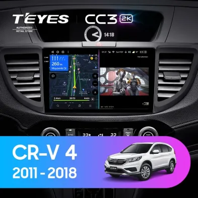 Штатная магнитола Teyes CC3 2K 6/128 Honda CR-V 4 RM RE (2011-2018) 9" Тип-C