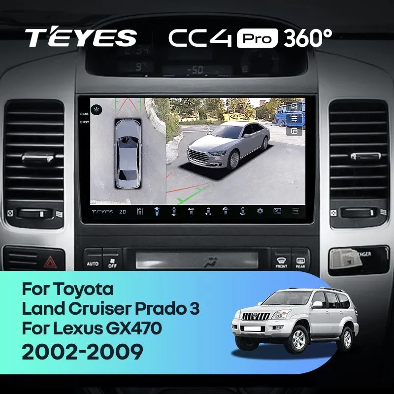 Штатная магнитола Teyes CC4 Pro 360 8/128 Lexus GX470 (2002-2009) F3