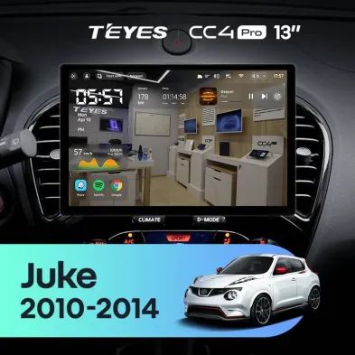 Штатная магнитола Teyes CC4 Pro 12/256 Nissan Juke (2010-2014) (13")