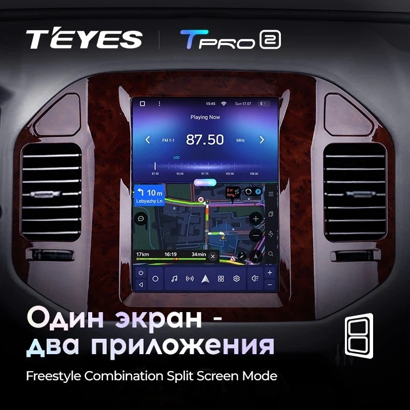 Штатная магнитола Tesla style Teyes TPRO 2 4/32 Mitsubishi Pajero 3 V70 V60 (1999-2006)