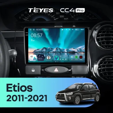 Штатная магнитола Teyes CC4 Pro 12/256 Toyota Etios (2011-2021)