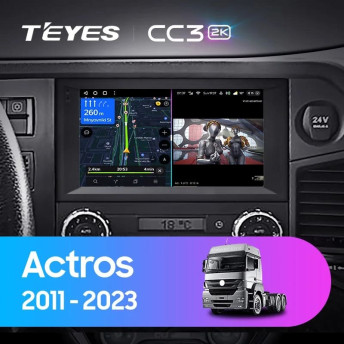Штатная магнитола Teyes CC3 2K 360 6/128 Mercedes-Benz Actros (2011-2023)