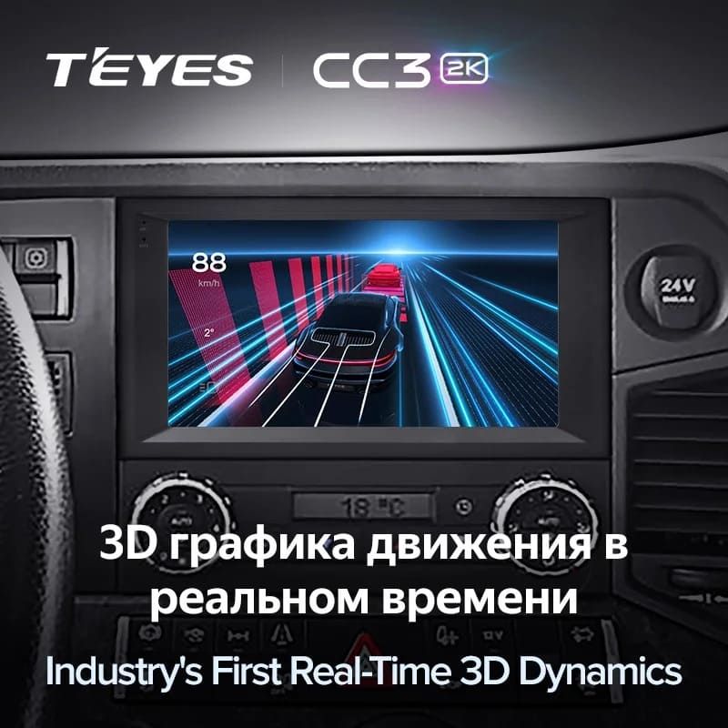 Штатная магнитола Teyes CC3 2K 360 6/128 Mercedes-Benz Actros (2011-2023)