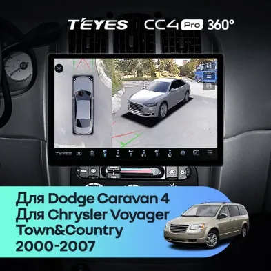 Штатная магнитола Teyes CC4 Pro 360 12/256 Chrysler Voyager (2000-2007) Тип-B (13")